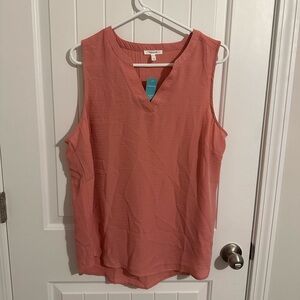 Maurices Atwood Coral Sleeveless Blouse NWT